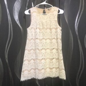 Speechless Cream Lace Dress